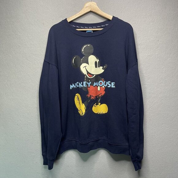 Vintage Disney Mickey Mouse Navy Sweatshirt XL - Picture 1 of 6